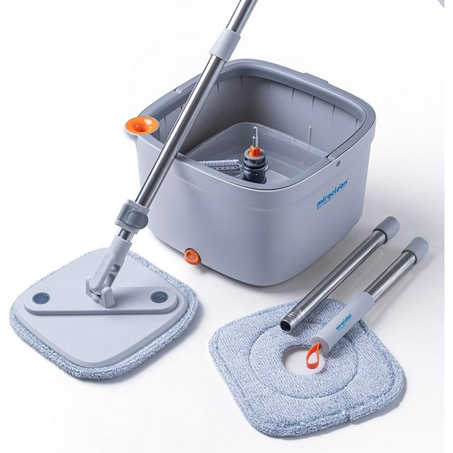 Mop and Bucket Set, Spin Microfiber Mop & Bucket Floor Cleaning System