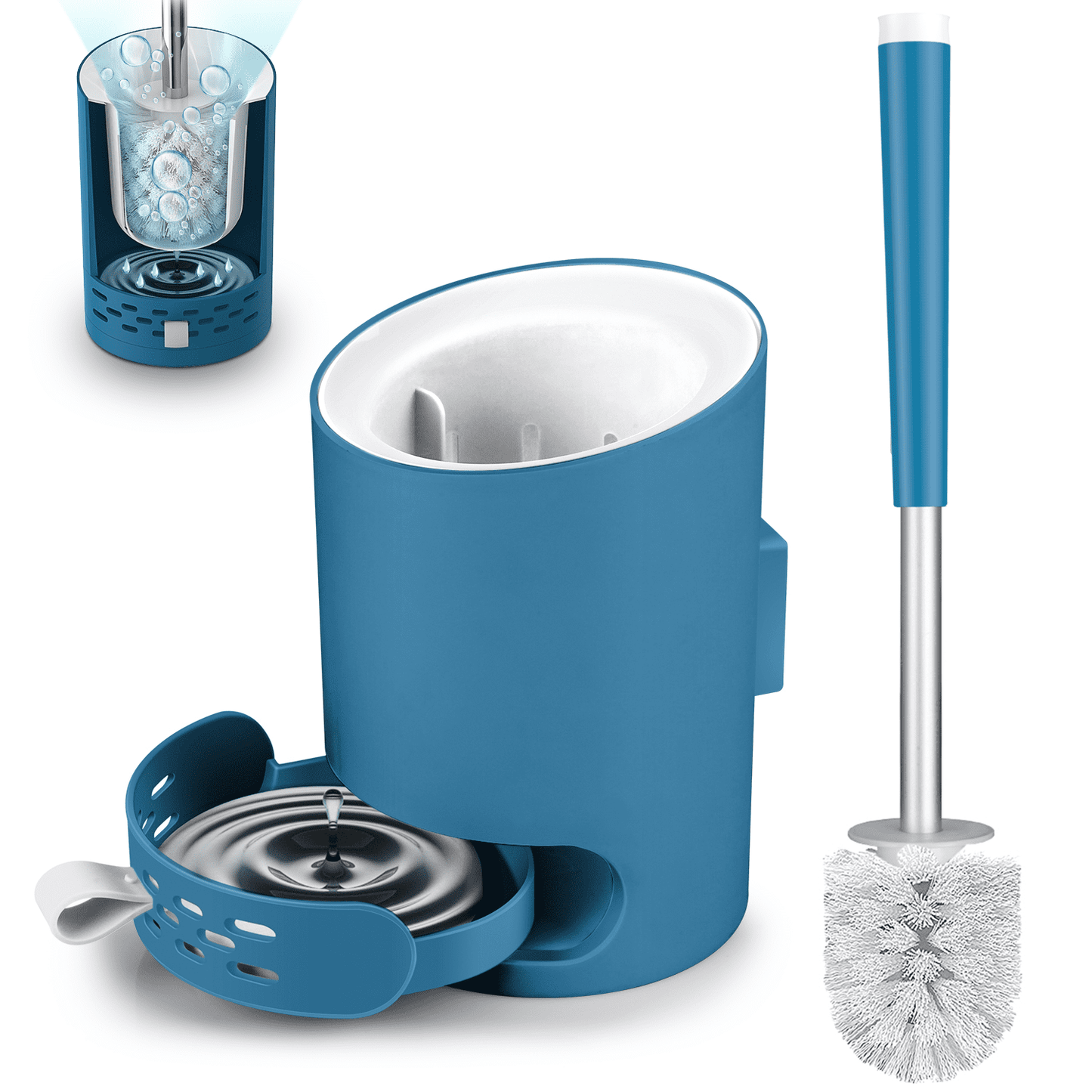 Toilet Brush and Holder Set Toilet Bowl Brush and Caddy Scrub Brush with Holder