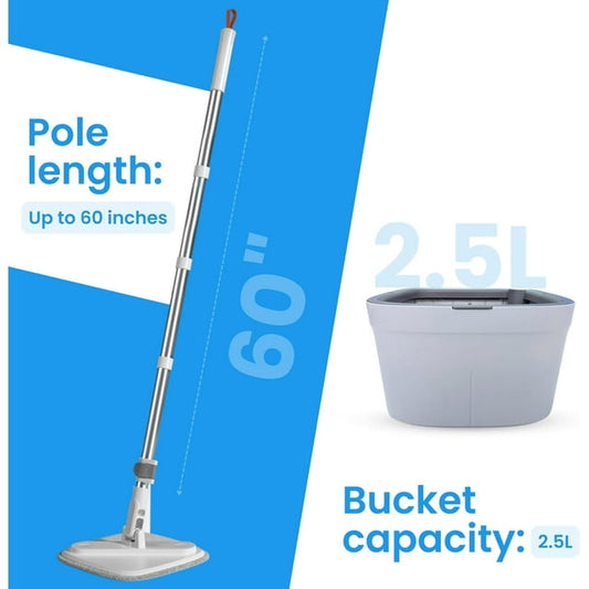 Mop and Bucket Set, Separates Dirty and Clean Water