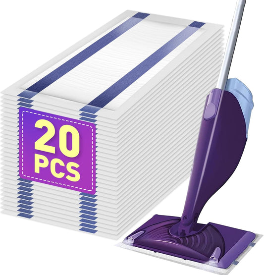 Mopping Pad Refills Compatible with Swiffer WetJet Multi-Surface Wetjet Mopping Head for All Floor Surfaces 20 Count