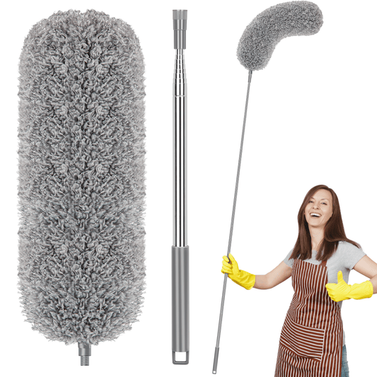 Feather Duster with Extension Handle for Cleaning High Ceiling Areas Fan