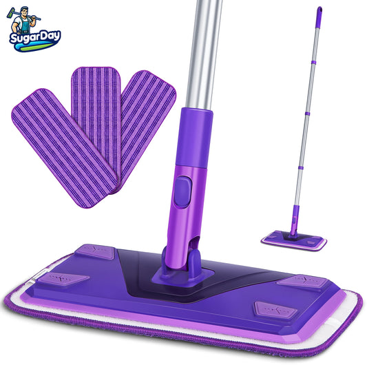 Microfiber Wet Flat Mops for Floors with 3 Washable Mop Pad