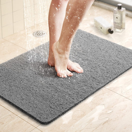 Shower Mat for Bathtub Showers Stall Anti Slip PVC Loofah Bath Mats for Tub 17"x30"